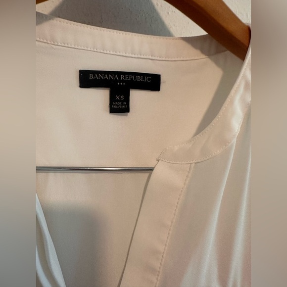 Banana Republic Utility Pocket Blouse in Off White‎ Sz XS PT - Picture 5 of 7